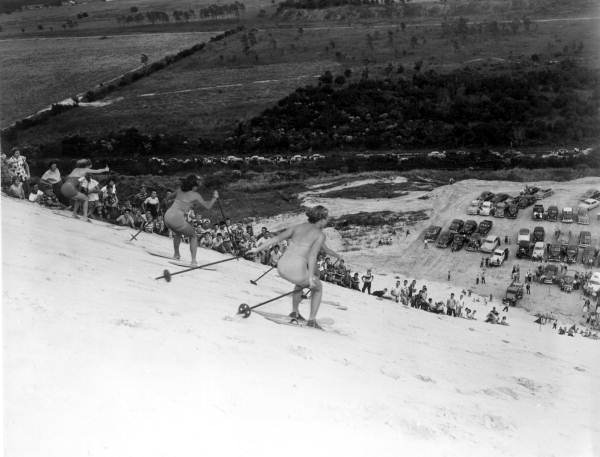 Skiing on the sand - Fort Meade, Florida .