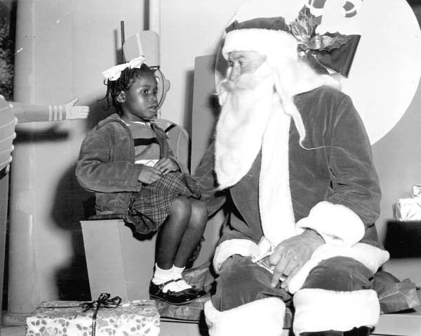 Joan Wilson of St. Augustine confides in Santa