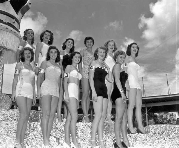 Beauty contestants at the watermelon festival - Leesburg, Florida