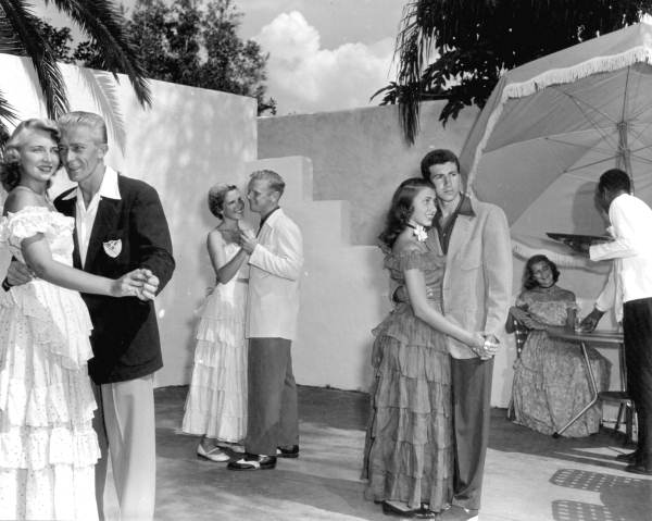 Young men and women dancing on a patio - Winter Haven, Florida