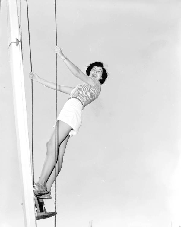 Jean Tummins aboard the "Tropicair" - Saint Petersburg, Florida.
