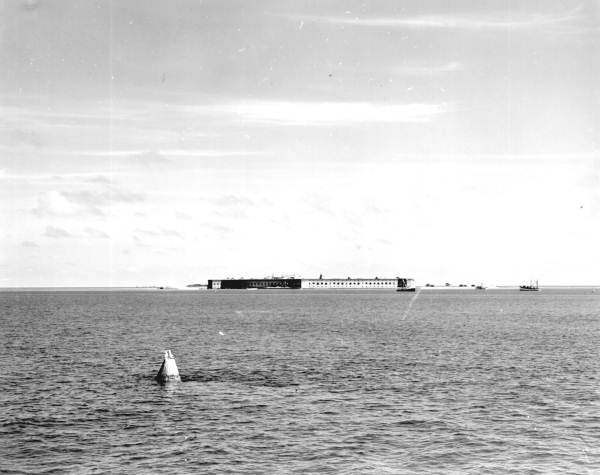 Looking at Fort Jefferson from the Gulf of Mexico - Garden Key, Florida