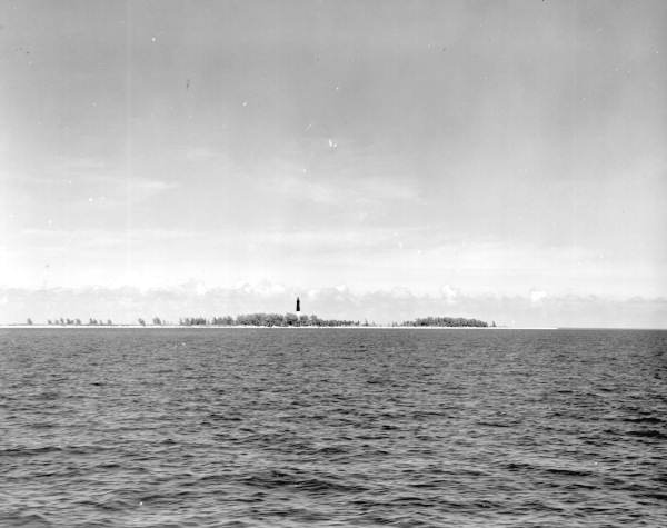 Distant view of Loggerhead Key Lighthouse in the Dry Tortugas - Monroe County, Florida