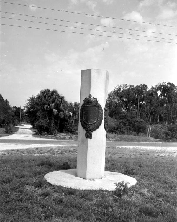 View of the Ribaut Marker - Mayport, Florida .
