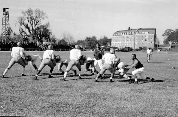 FAMU coach Jake Gaither conducting football practice - Tallahassee, Florida.