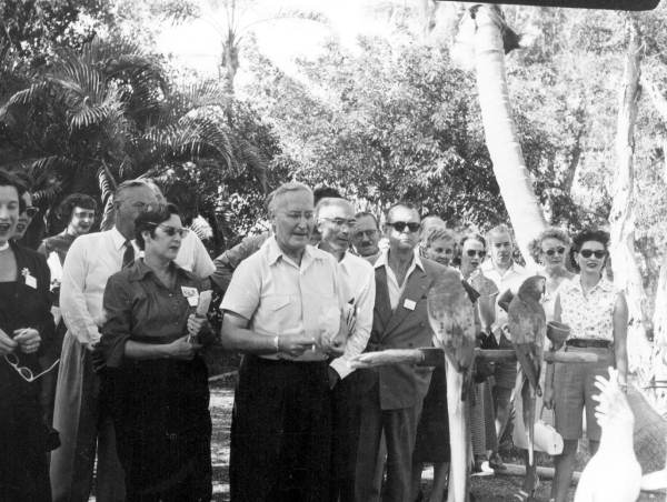 Group from the Inter-American Tourism Conference at the Miami Rare Bird Farm - Kendall, Florida