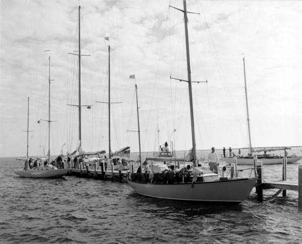 Sailboats at dock preparing for journey to Bimini - Fort Lauderdale, Florida