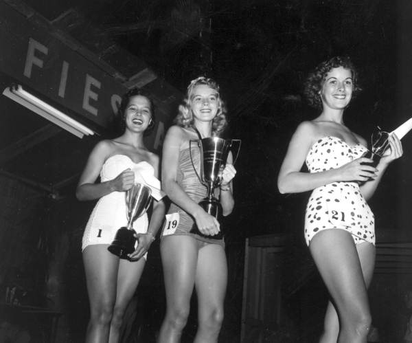 Beauty contestants at the Seaside Fiesta - New Smyrna Beach, Florida.