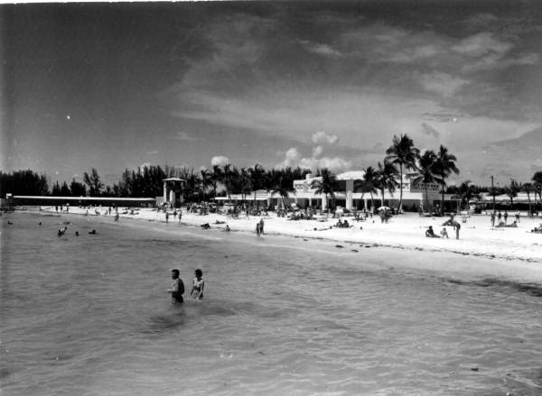 View of people at the beach.