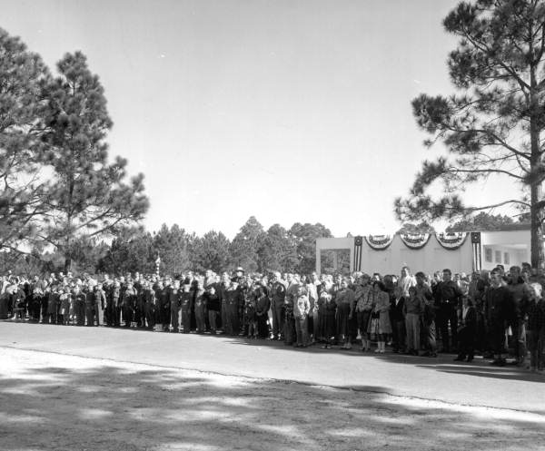 Crowds attend the dedication of the Port St. Joe Constitution Museum.