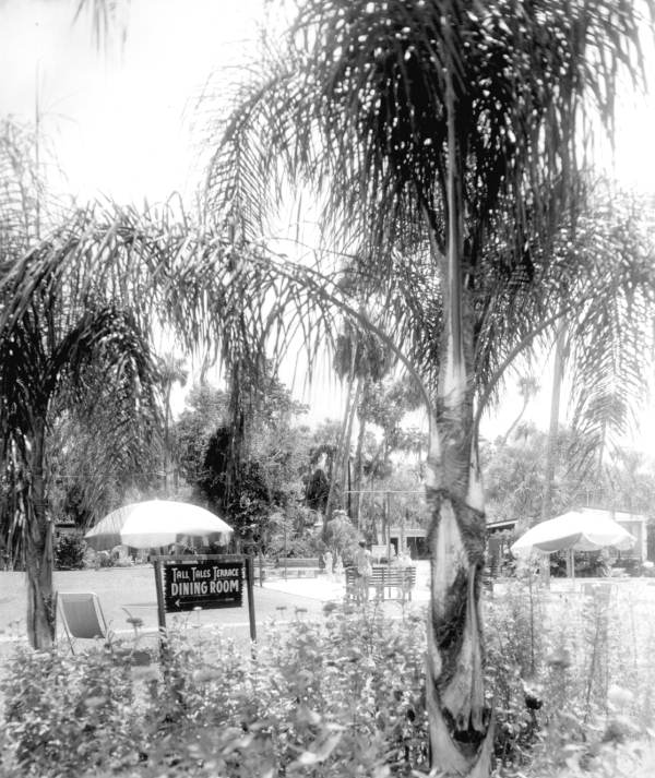 View of the shuffleboard court, Port Paradise Hotel - Crystal River, Florida