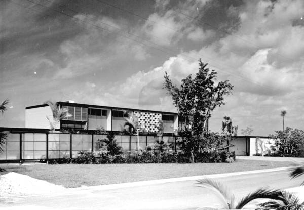 Front view of the Philip Hiss home - Sarasota, Florida.