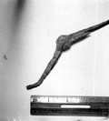 Iron loop hinge on display at McKee's Museum of Sunken Treasure - Plantation Key, Florida