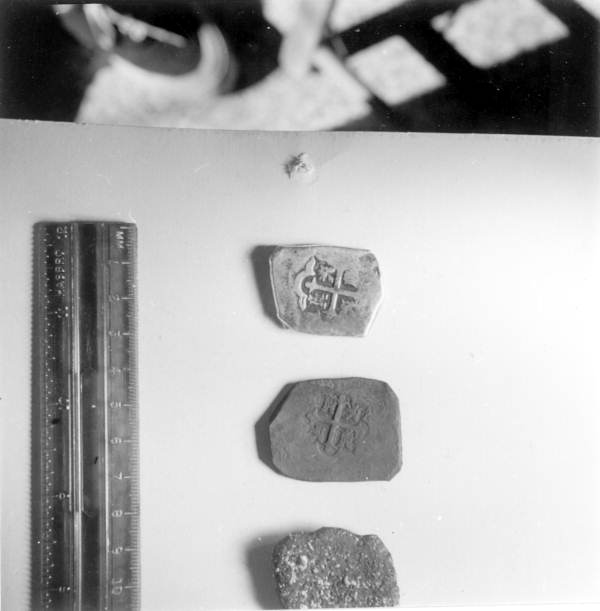 Pieces of eight on display at McKee's Museum of Sunken Treasure - Plantation Key, Florida