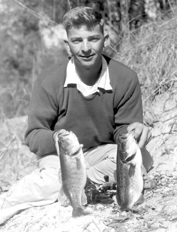 Andy Harrold proudly displaying his chipola bass catch - Marianna Region, Florida.