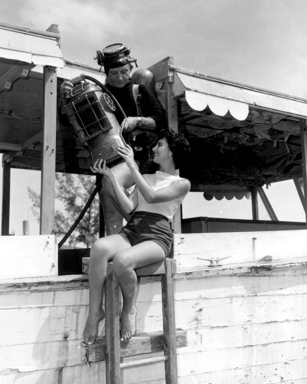 McKee's Museum of Sunken Treasure owner Arthur McKee and Jackie Sweeting on the boat - Plantation Key, Florida