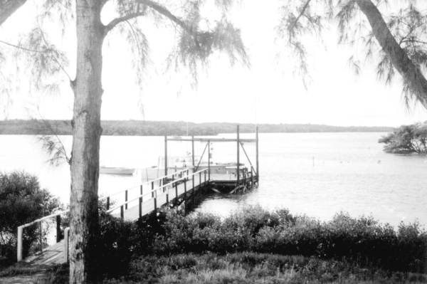 View of the dock from the Lostmans River ranger station.