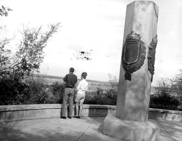 Visitors at the Ribault Monument - Fort George Island, Florida