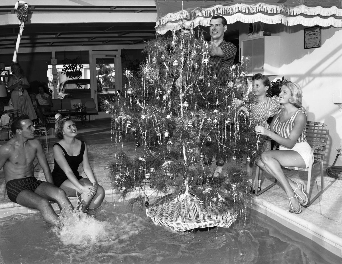 Floating Christmas tree - Fort Lauderdale, Florida.
