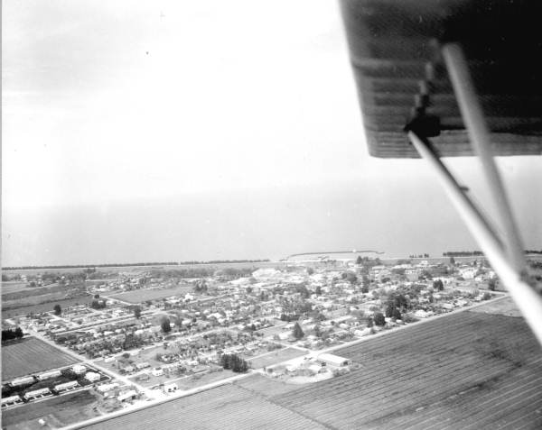 Aerial view of Pahokee, Florida.