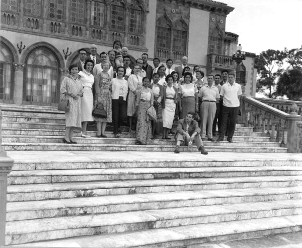 International teachers in front of the Ringling Museums - Sarasota, Florida .