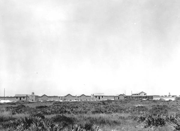 Distant view of Spanish Village during the Quadricentennial Festival - Pensacola, Florida