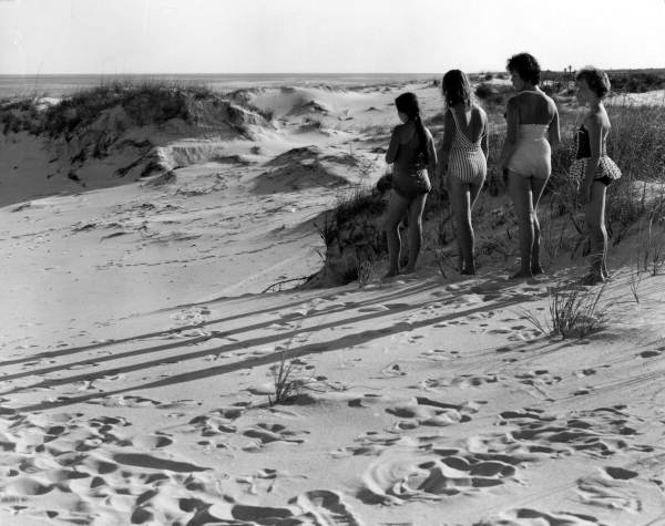 Young women at the beach - Saint George Island, Florida .