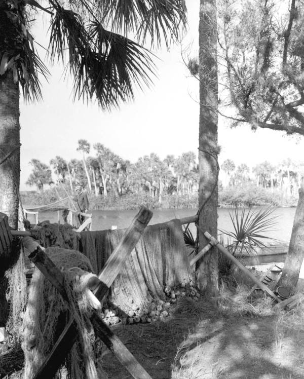 Fishing nets drying - Aripeka, Florida