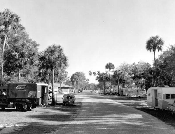 View of camp grounds at the Collier-Seminole State Park - Collier County, Florida.