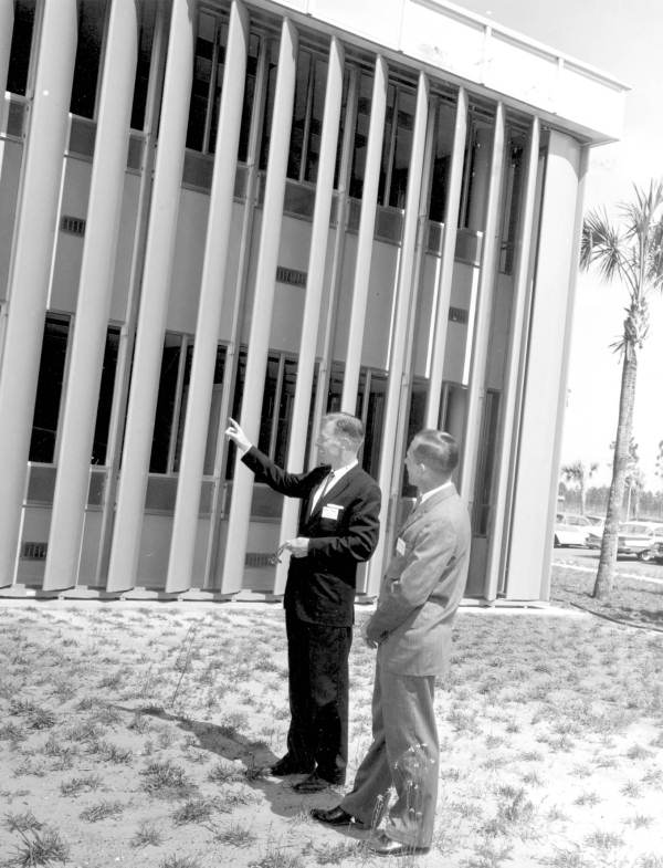 James E. Pound and Mayor Buchanan at the Hilliard Air Traffic Control Center - Hilliard, Florida