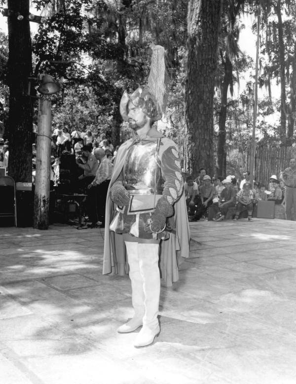 Frank Blount Jr., dressed as Hernando de Soto at the Florida Folk Festival - White Springs, Florida