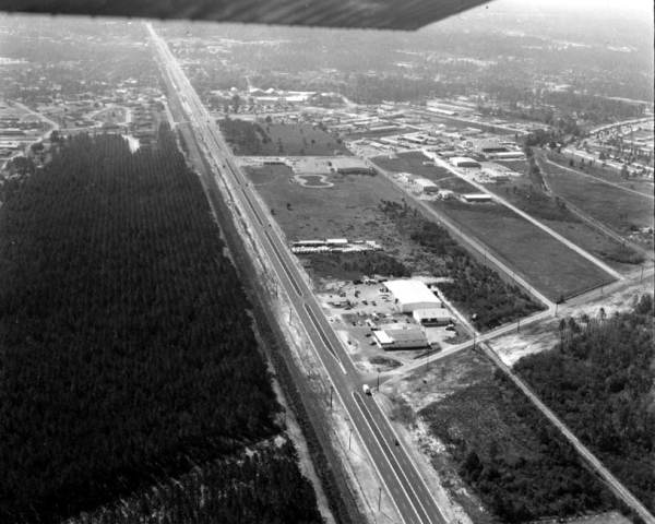 Aerial view of a Gainesville highway.