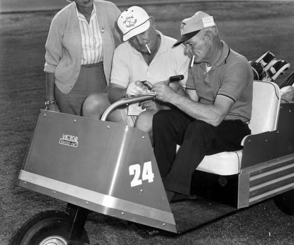 Golfers at a left handed tournament - Sarasota, Florida