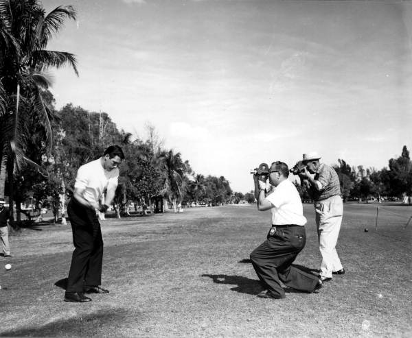 Golfer takes a swing - Fort Lauderdale, Florida