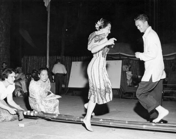Philippine dance performed at the 1961 Florida Folk Festival by International students from the University of Florida