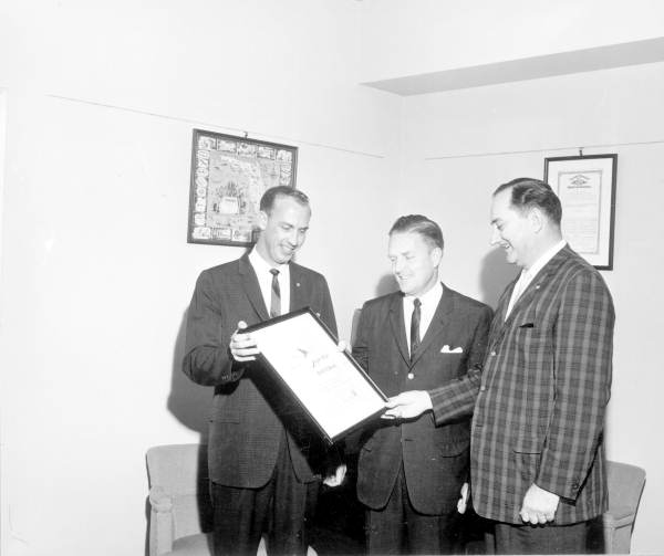 Wendell Jarrard is awarded membership in National Airlines Starflite Club - Tallahassee, Florida