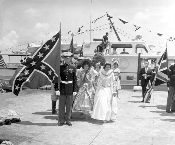 Historical reenactment during the Fiesta of Five Flags - Pensacola, Florida.