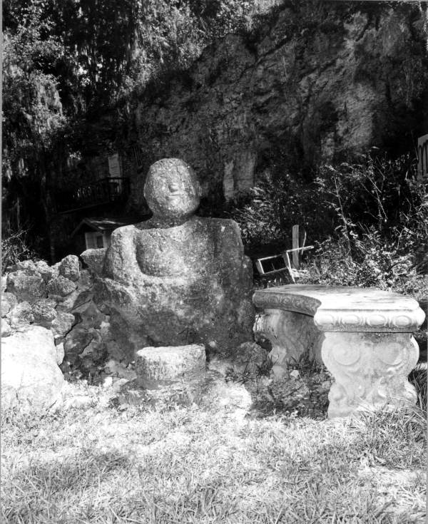 View of statue at Ocala Caverns - Ocala, Florida.