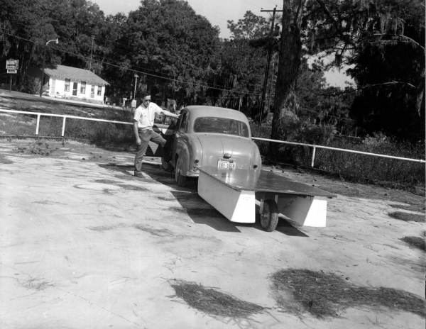 Transporting a pier boat - Weeki Wachee Spring, Florida.