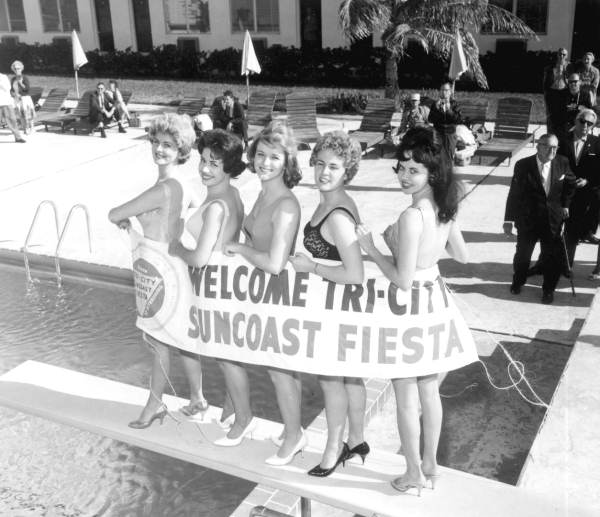 Tri-city festival beauties at the Colonial Inn - Saint Petersburg Beach, Florida.