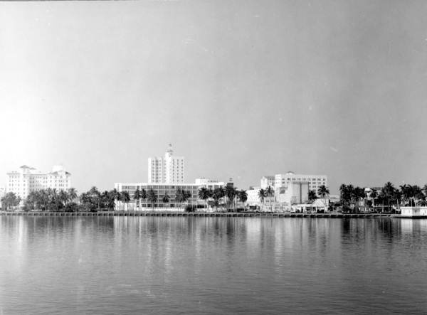 City view from Lake Worth - West Palm Beach, Florida.