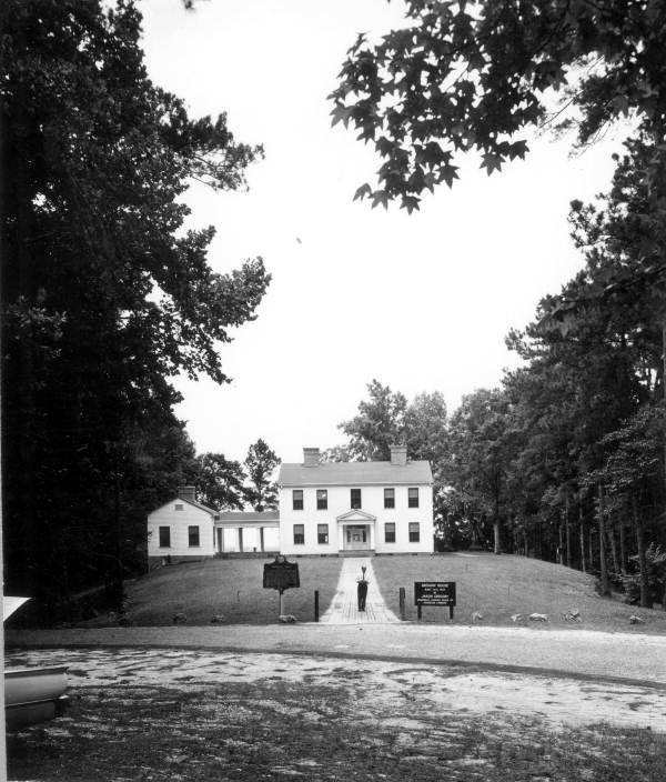 View looking towards the back of Gregory House at Torreya State Park - Rock Bluff, Florida.