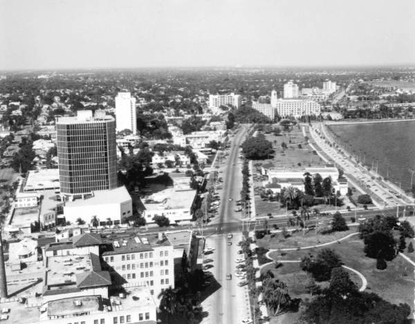 Aerial view of a portion of the city - Saint Petersburg, Florida.