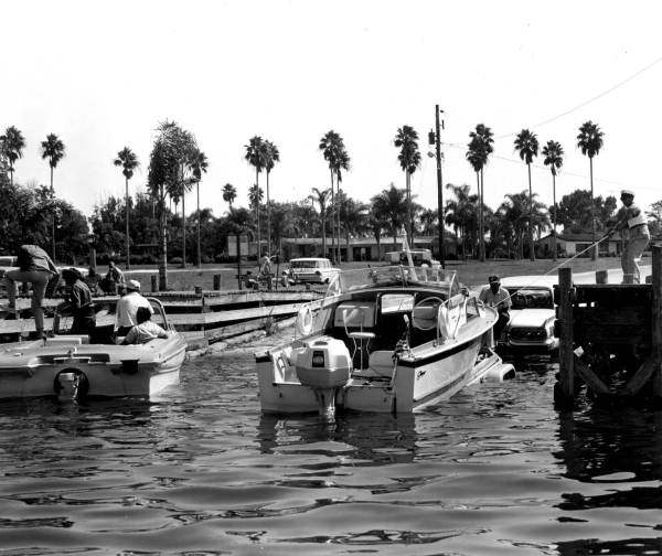 Boaters loading or unloading boats - Winter Garden, Florida