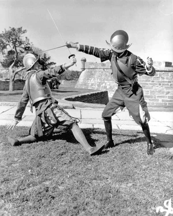 Sword fighting exhibition during the Quadricentennial Festival - Saint Augustine, Florida