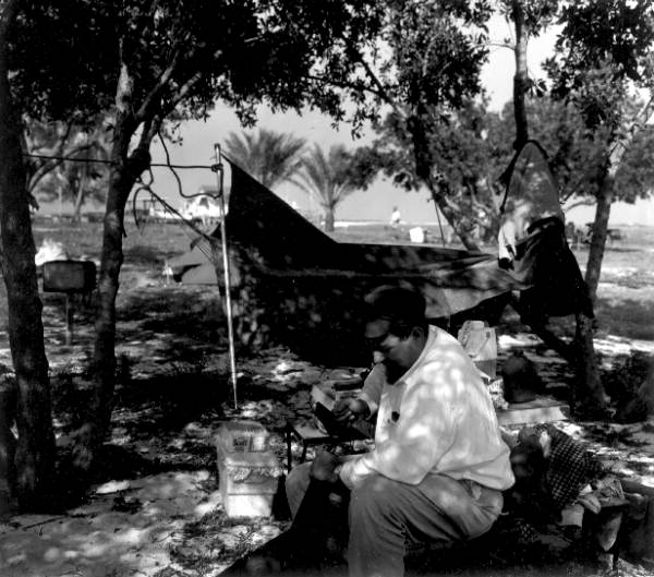 Tent campers at Fort Jefferson's camp area