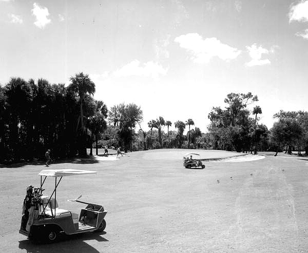 Golfers at Lehigh Acres Golf course - Fort Myers, Florida .