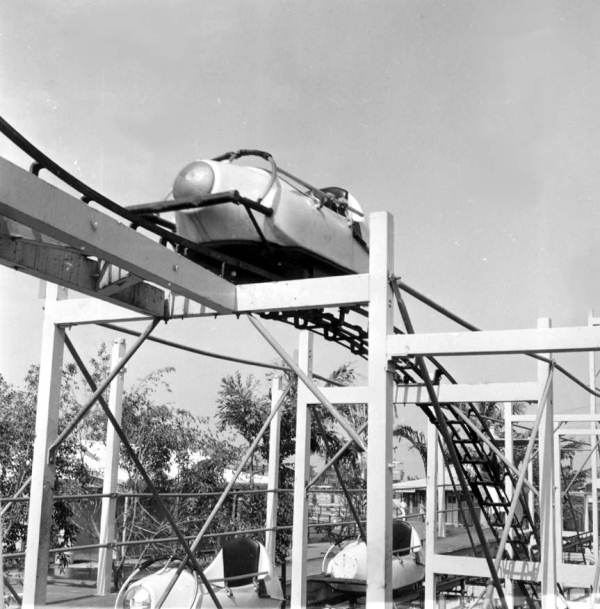 View of roller coaster ride at Pirates World - Dania, Florida