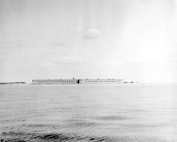 Looking at Fort Jefferson from the Gulf of Mexico - Garden Key, Florida