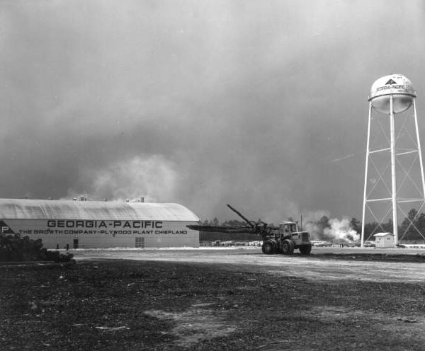 View of Georgia Pacific Corporation's plywood plant - Chiefland, Florida